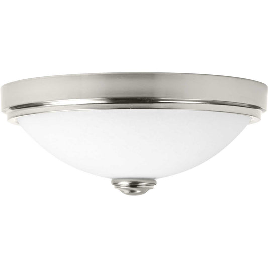 LED Linen LED Flush Mount in Brushed Nickel