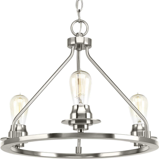 Debut Three Light Semi-Flush Convertible in Brushed Nickel