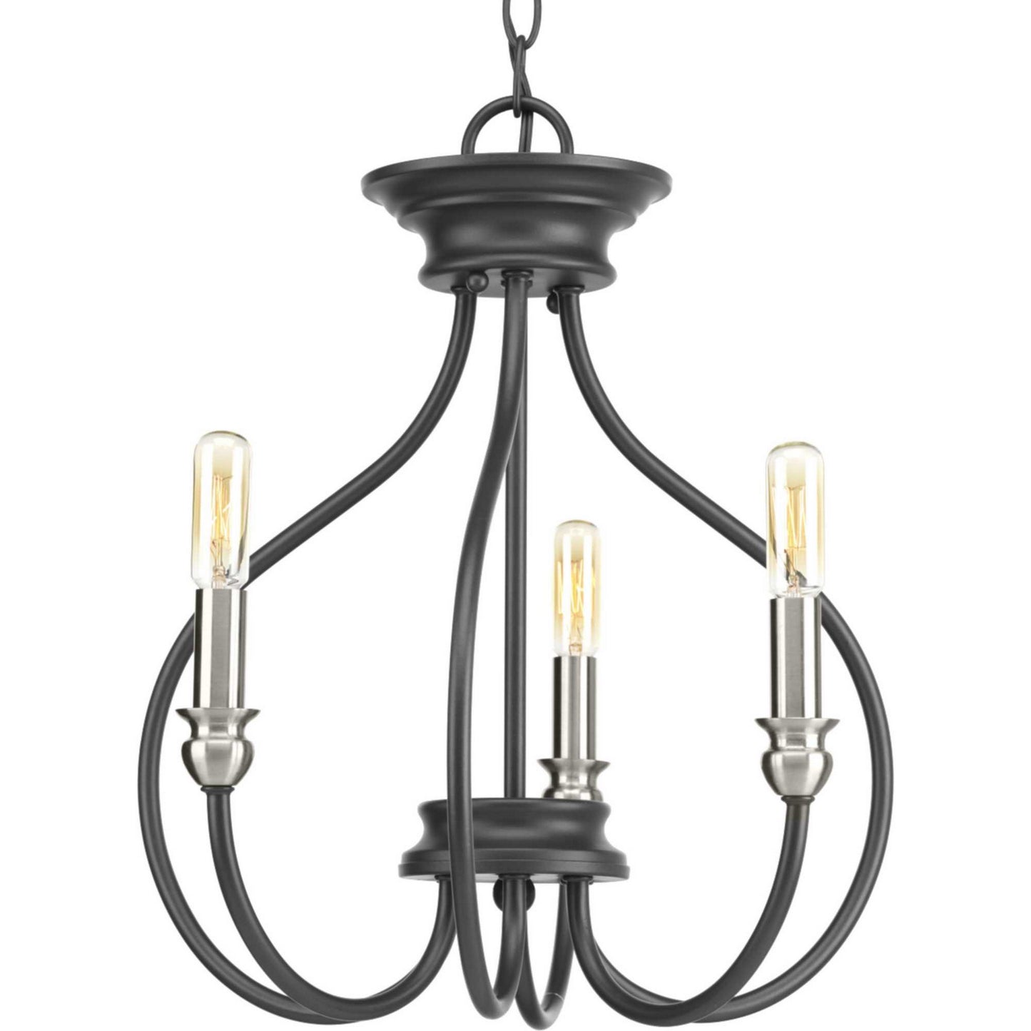 Whisp Three Light Semi-Flush Convertible in Graphite