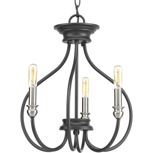 Whisp Three Light Semi-Flush Convertible in Graphite