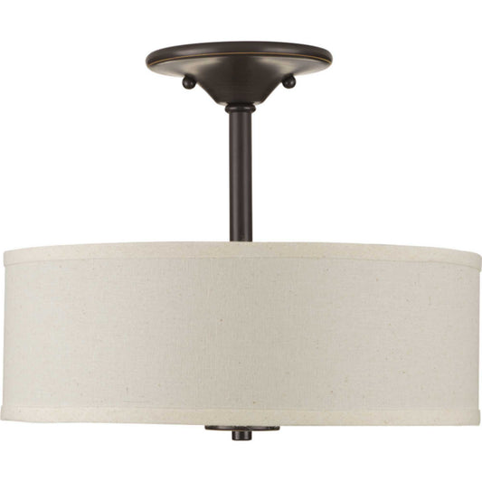 Inspire Two Light Semi-Flush Mount in Antique Bronze