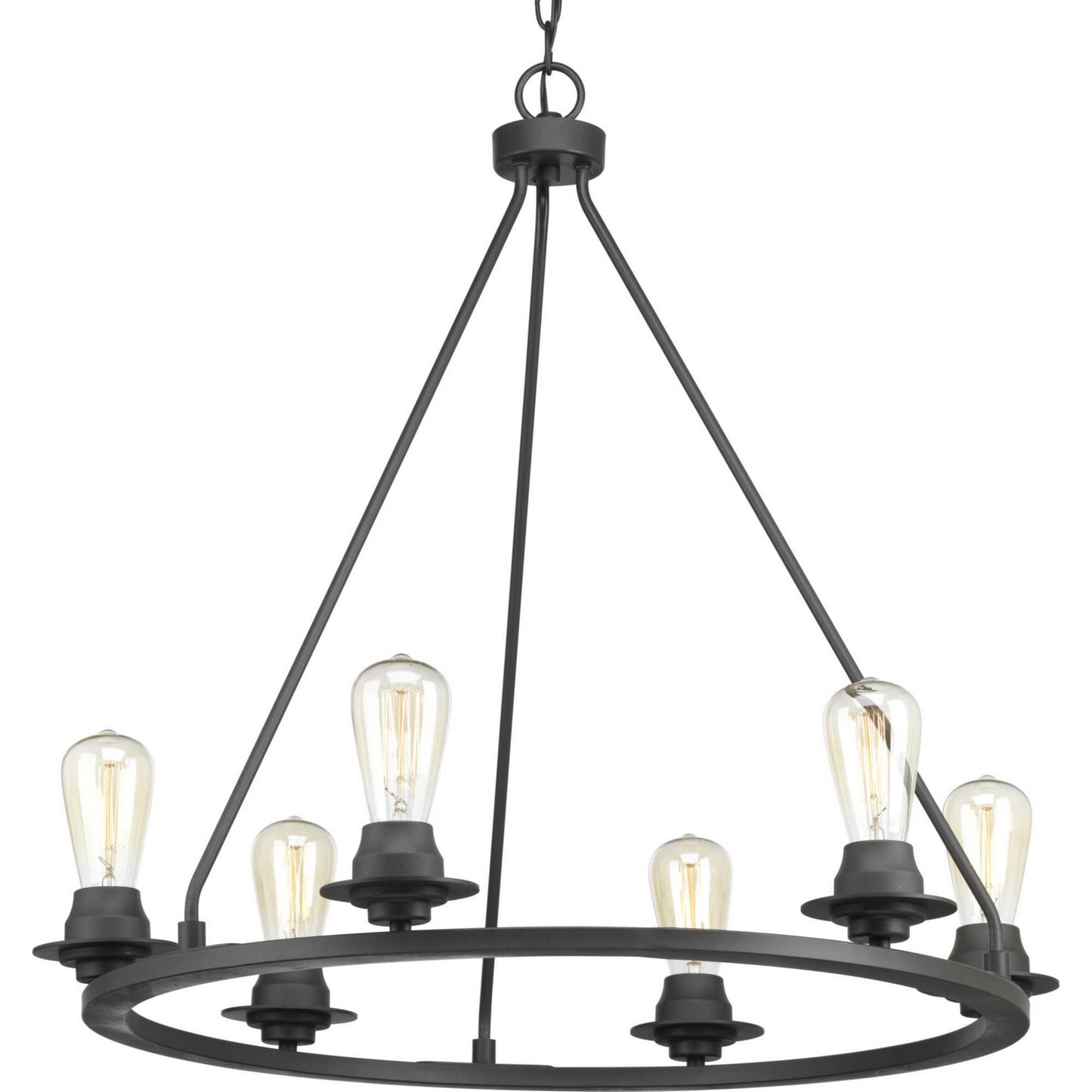 Debut Six Light Chandelier in Graphite