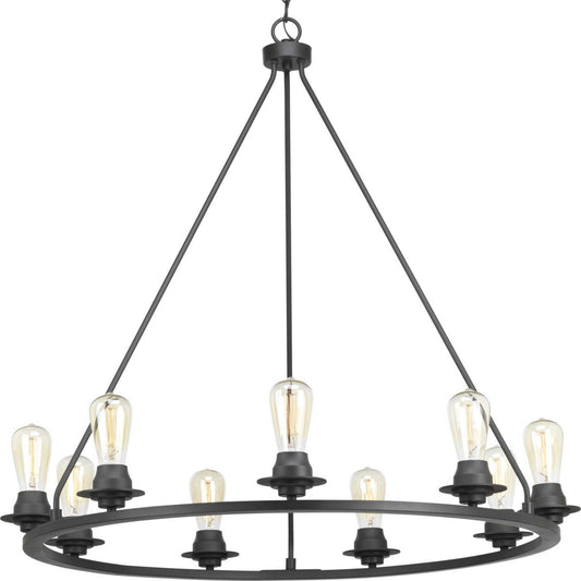 Debut Nine Light Chandelier in Graphite