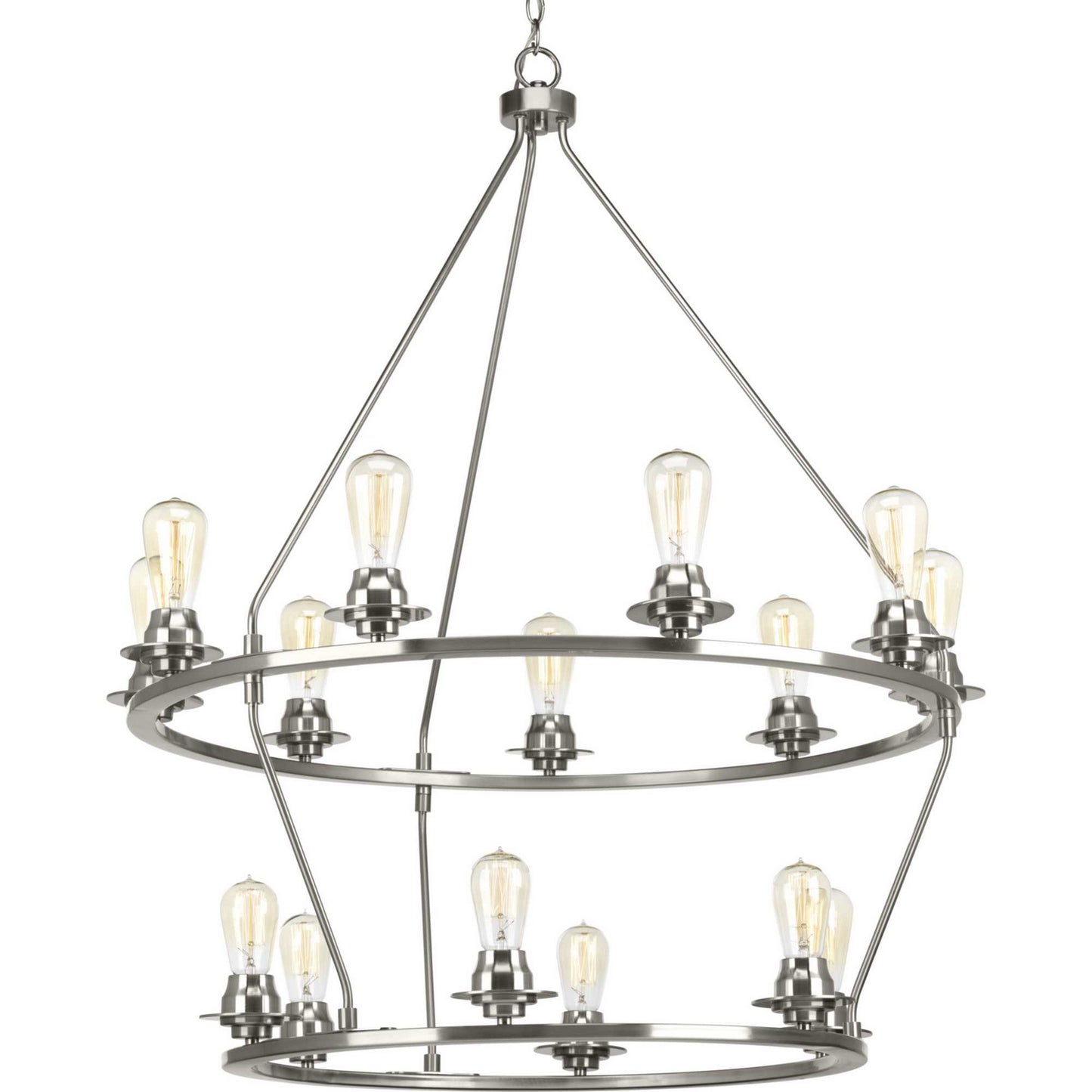 Debut 15 Light Chandelier in Brushed Nickel