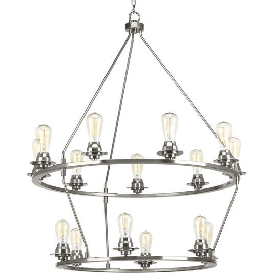 Debut 15 Light Chandelier in Brushed Nickel
