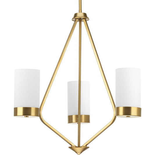 Elevate Three Light Chandelier in Brushed Bronze