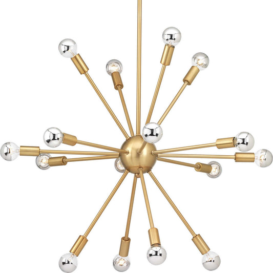 Ion 16 Light Chandelier in Brushed Bronze