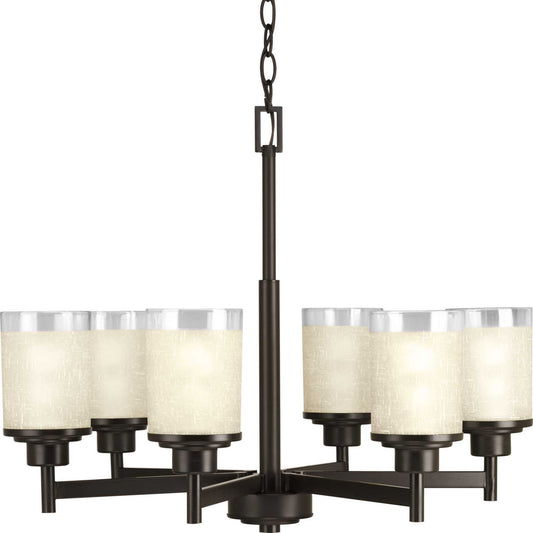 Alexa Six Light Chandelier in Antique Bronze