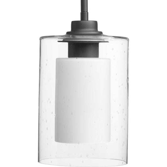 Double Glass One Light Pendant in Graphite