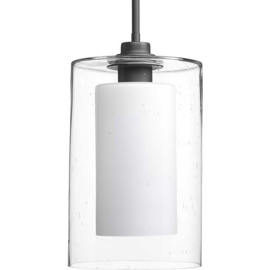 Double Glass One Light Pendant in Graphite