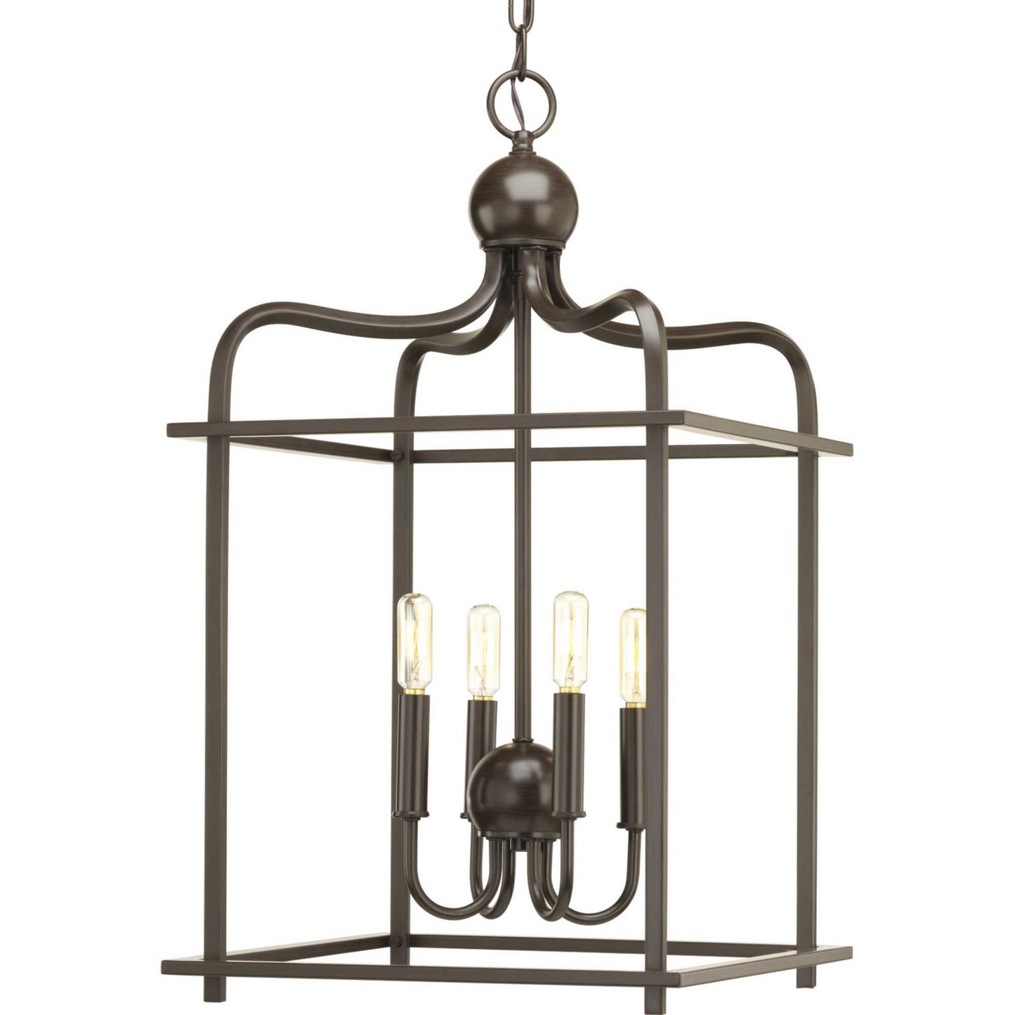 Assembly Hall Four Light Foyer Pendant in Antique Bronze