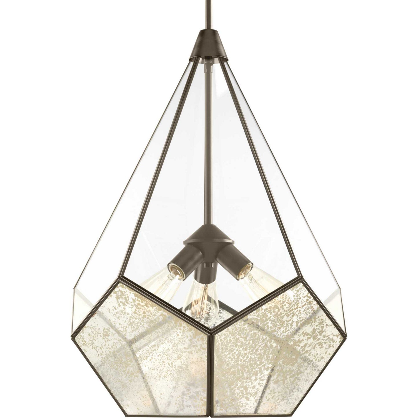 Cinq Three Light Pendant in Antique Bronze
