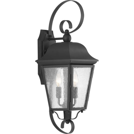 Kiawah Two Light Wall Lantern in Black