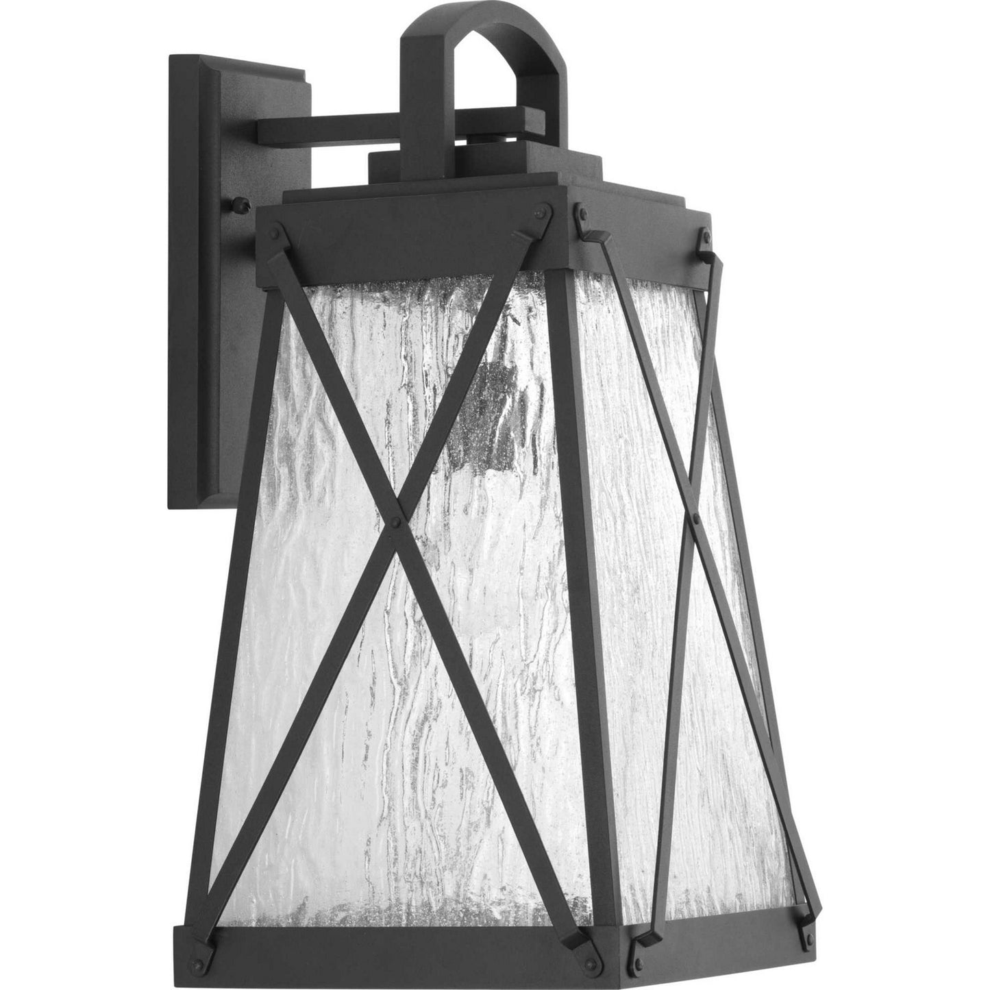 Creighton One Light Wall Lantern in Black