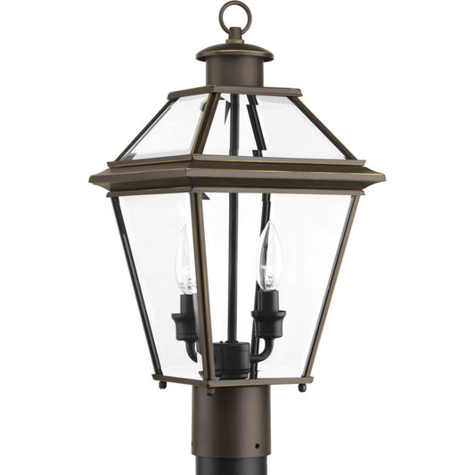 Burlington Two Light Post Lantern in Antique Bronze