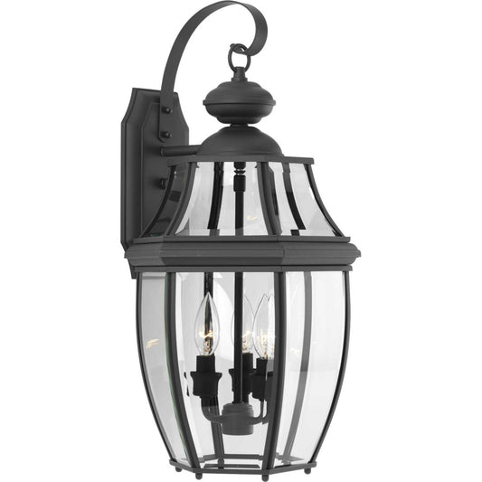 New Haven Three Light Wall Lantern in Black