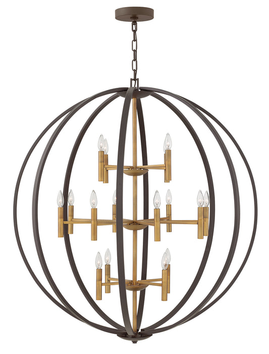 Euclid LED Chandelier in Spanish Bronze