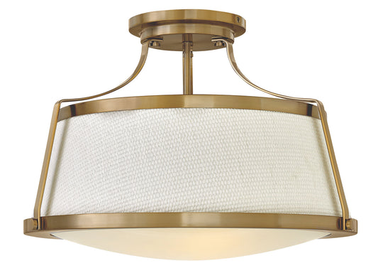 Charlotte LED Semi-Flush Mount in Brushed Caramel