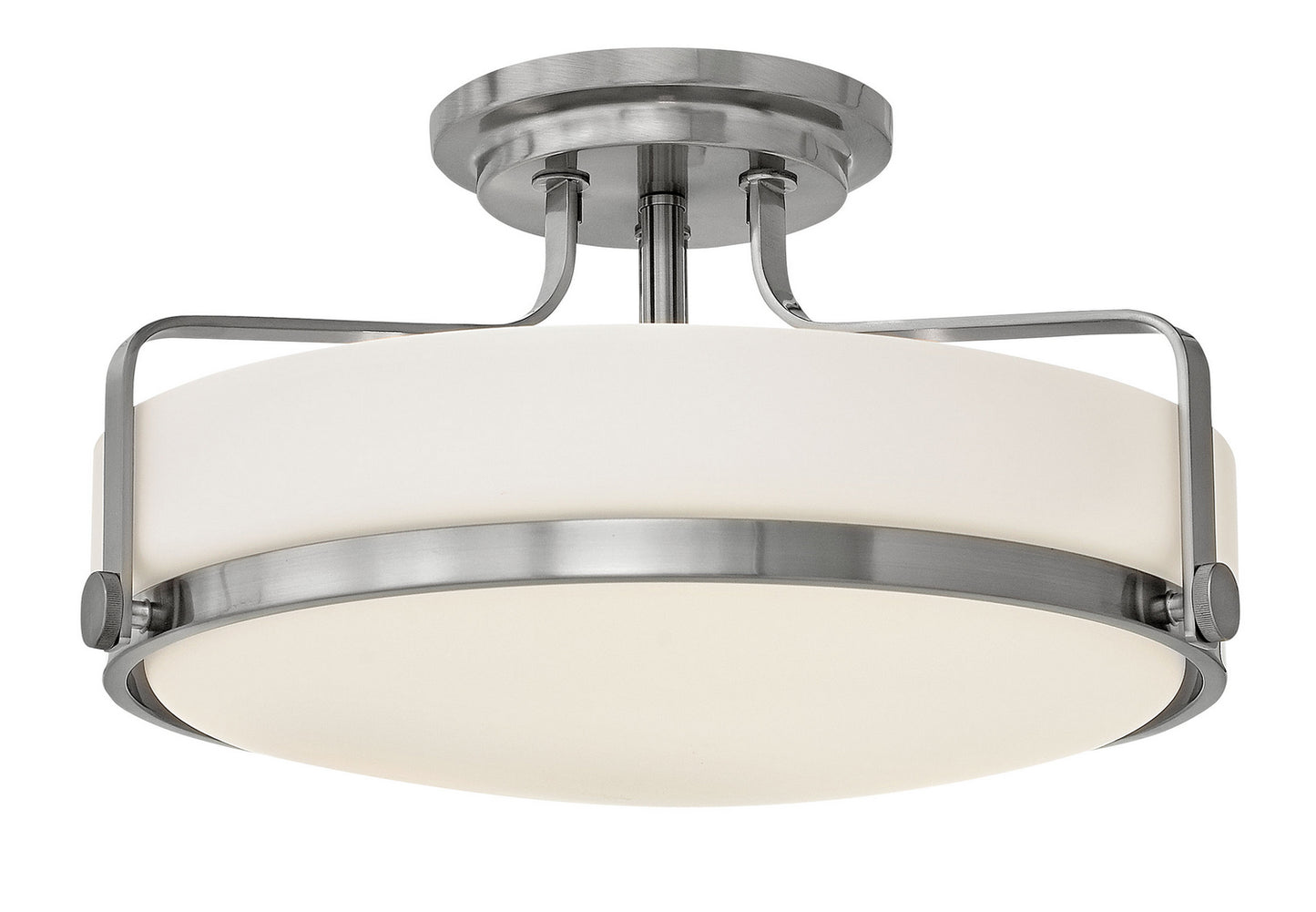 Harper LED Semi-Flush Mount in Brushed Nickel