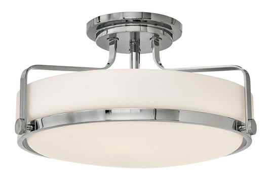 Harper LED Semi-Flush Mount in Chrome