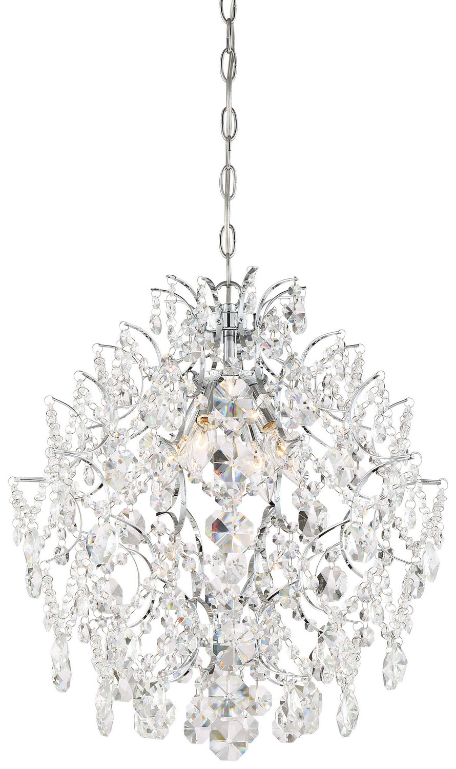 Isabella's Crown Four Light Chandelier in Chrome