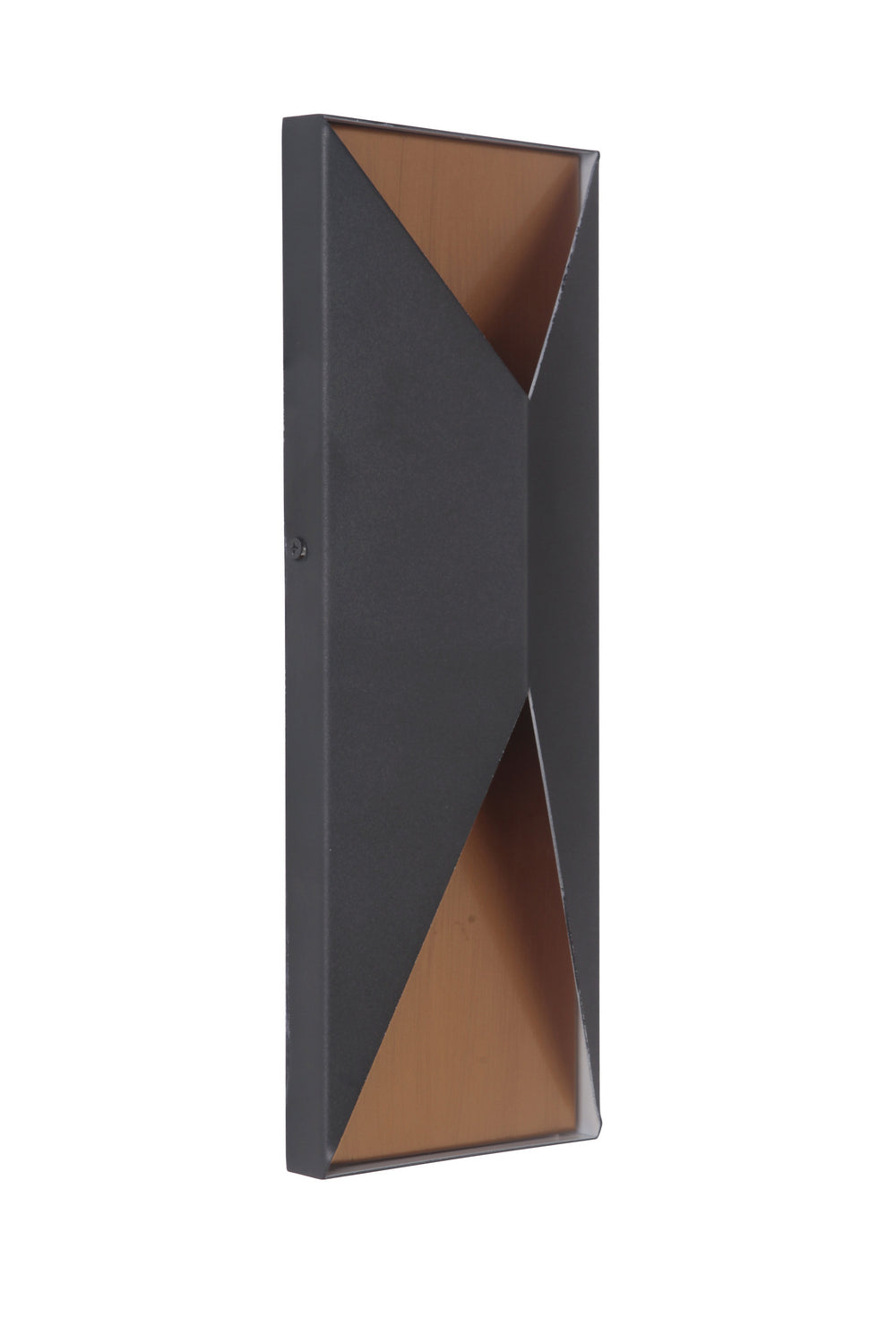 Peak LED Outdoor Pocket Sconce in Textured Black / Satin Brass