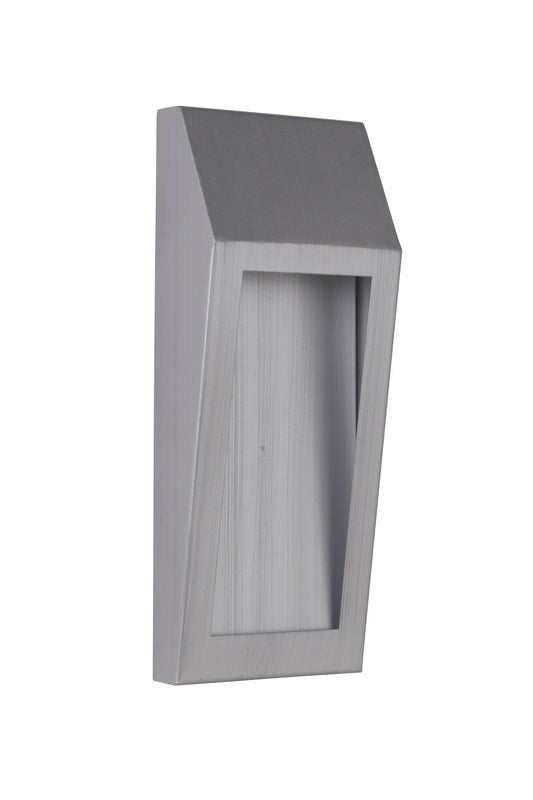 Wedge LED Outdoor Pocket Sconce in Brushed Aluminum