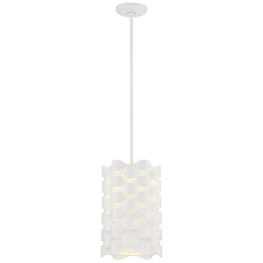 Coastal Current LED Mini Pendant in Sand White