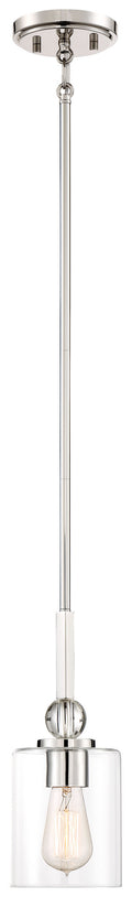 Studio 5 One Light Mini Pendant in Polished Nickel