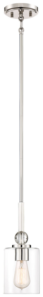 Studio 5 One Light Mini Pendant in Polished Nickel