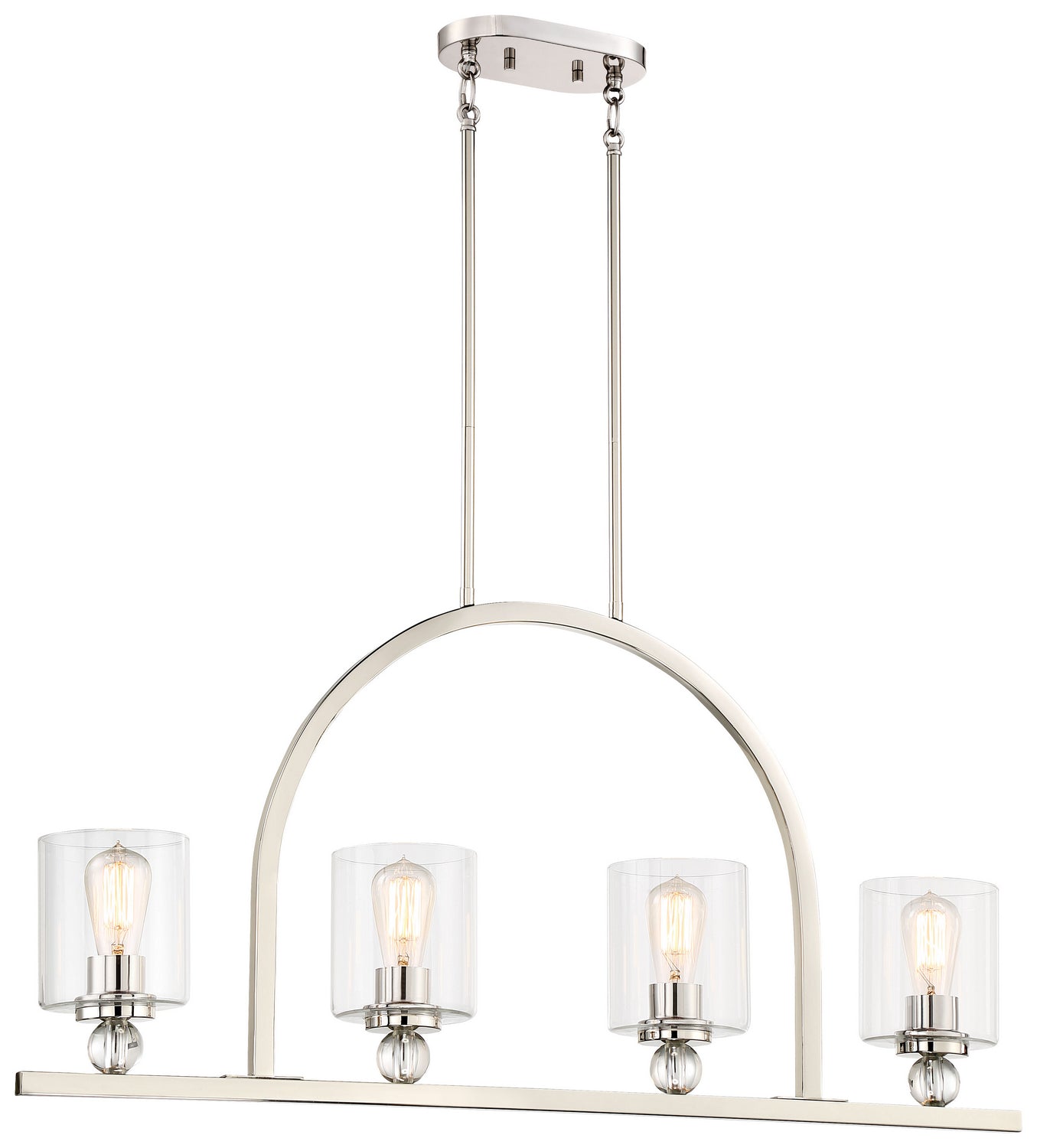Studio 5 Four Light Island Pendant in Polished Nickel