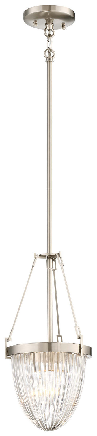 Atrio One Light Pendant in Brushed Nickel