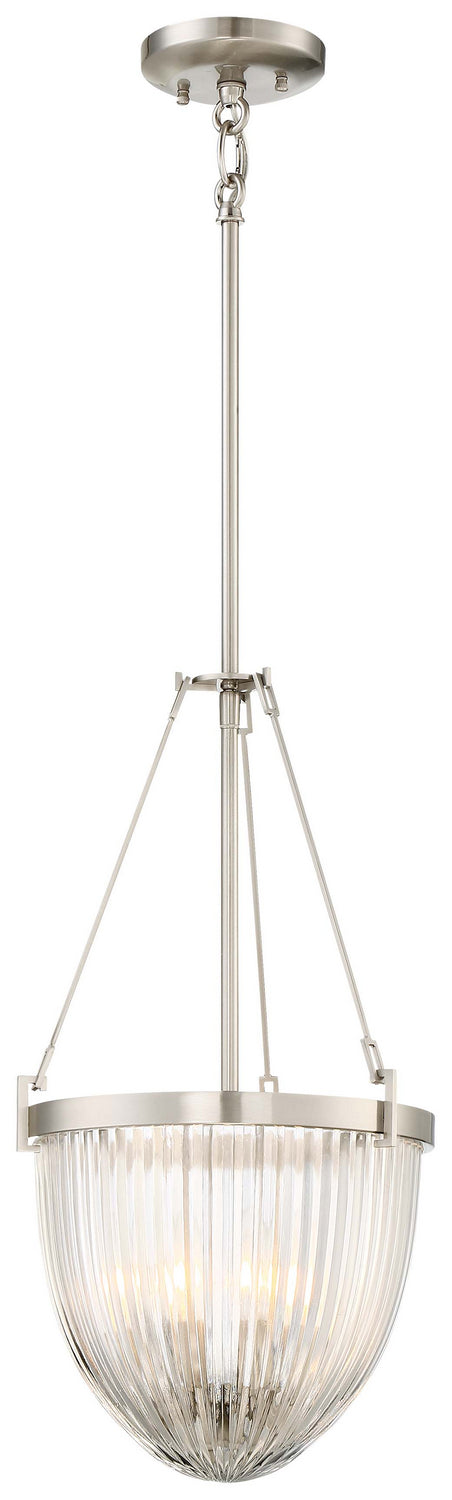 Atrio Three Light Pendant in Brushed Nickel
