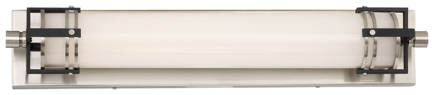 LED Bath in Brushed Nickel w/Sand Black Highlights