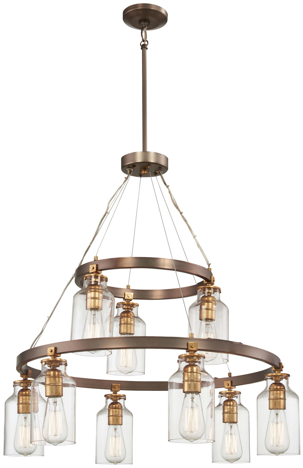 Morrow Nine Light Chandelier in Bronze