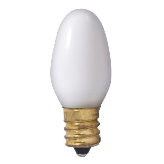 7W C7 WHITE E12 120V