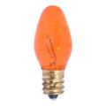 7W C9 TRANSPARENT AMBER E17 120V