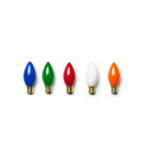 Sival C7 Christmas Bulb, 7W, Ceramic (Opaque) Colors 0 Bulbs, Ceramic Orange, 1000-Pack
