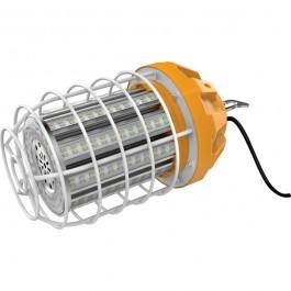 80W LED HID TEMPORARY HI-BAY CAGED LAMP. 5000K PLUG AND HOOK