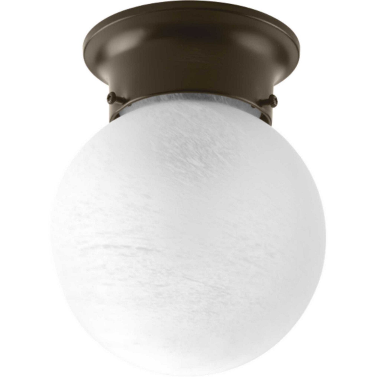 Globe - Alabaster One Light Flush Mount in Antique Bronze