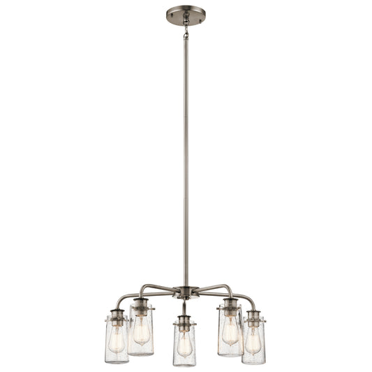 Braelyn Five Light Chandelier in Classic Pewter