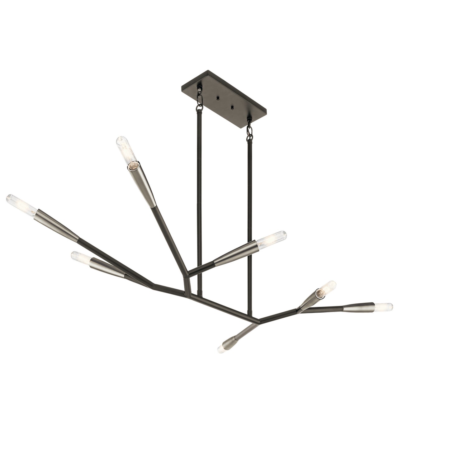 Branches Seven Light Chandelier in Black