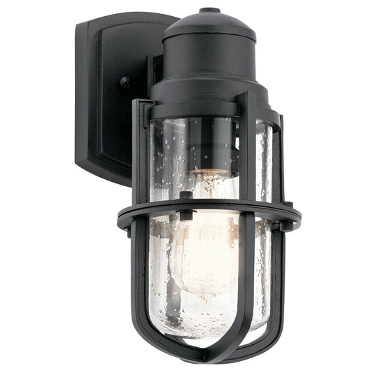Suri One Light Outdoor Wall Mount in Textured Black