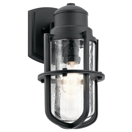 Suri One Light Outdoor Wall Mount in Textured Black