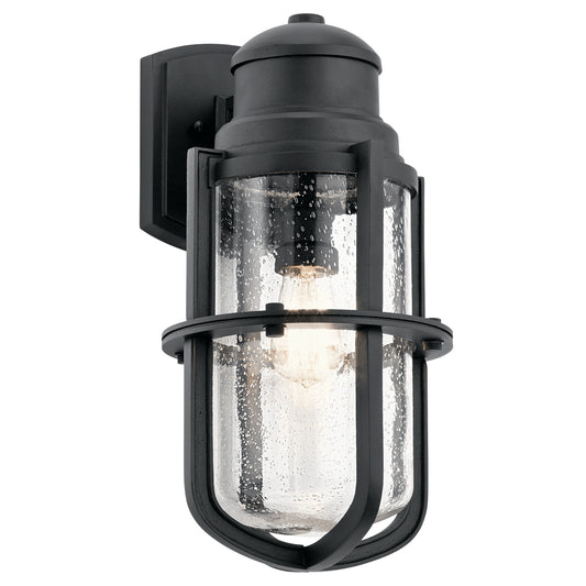 Suri One Light Outdoor Wall Mount in Textured Black
