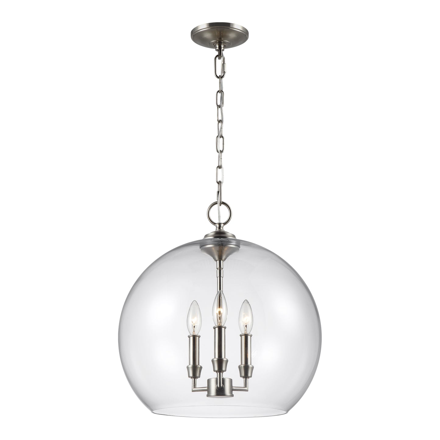 Lawler Three Light Pendant in Satin Nickel