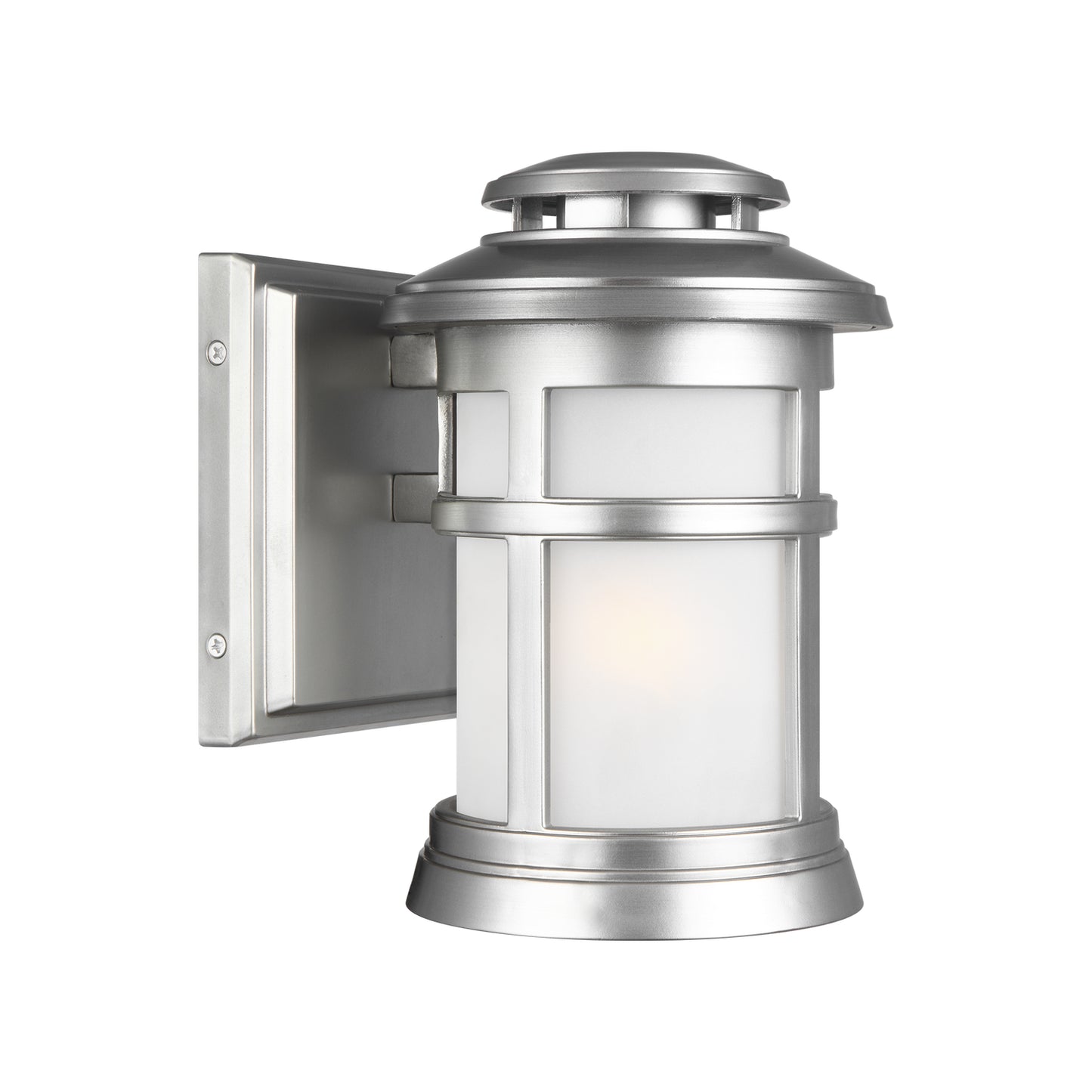 Newport One Light Outdoor Wall Lantern in Painted Brushed Steel