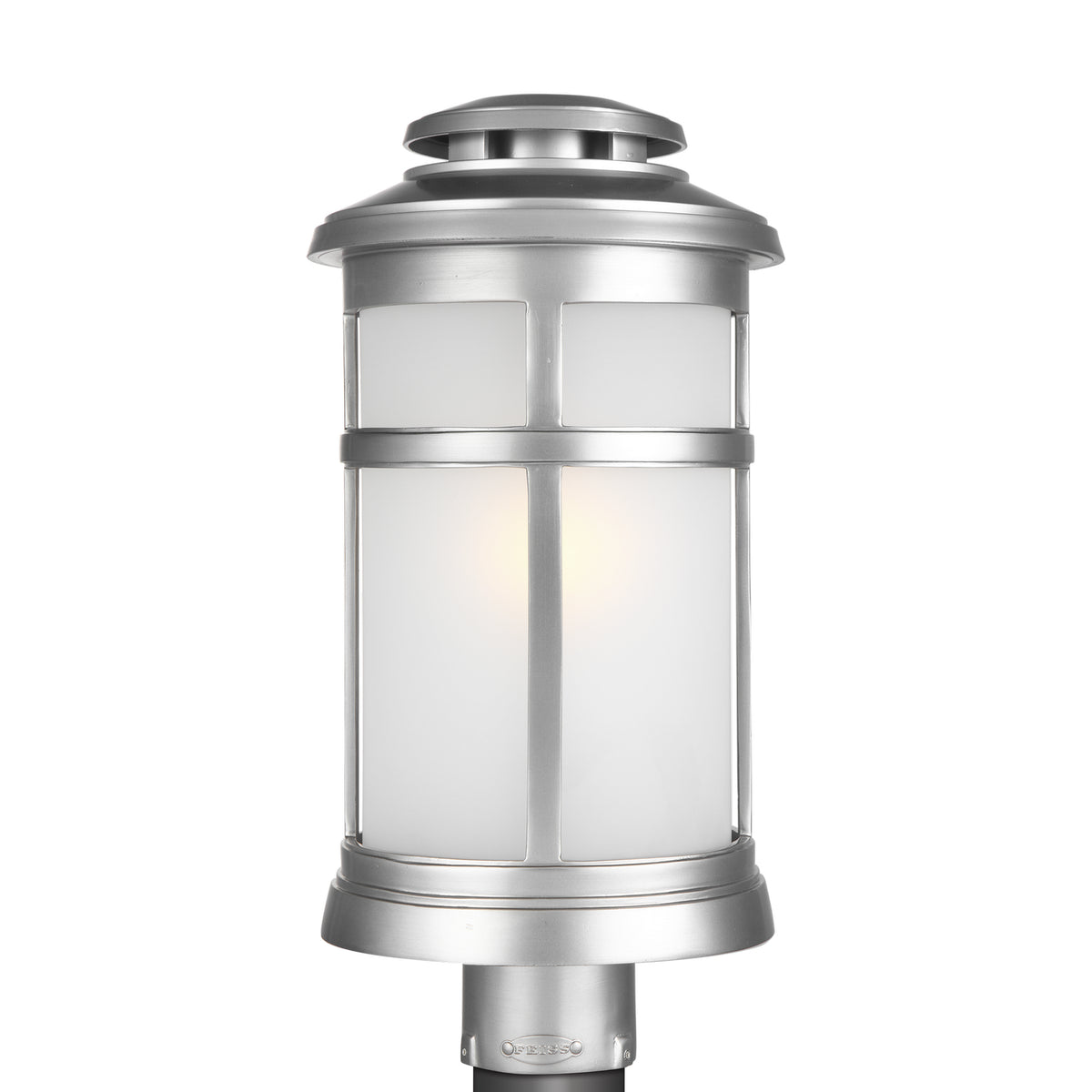 Newport One Light Post Lantern in Painted Brushed Steel