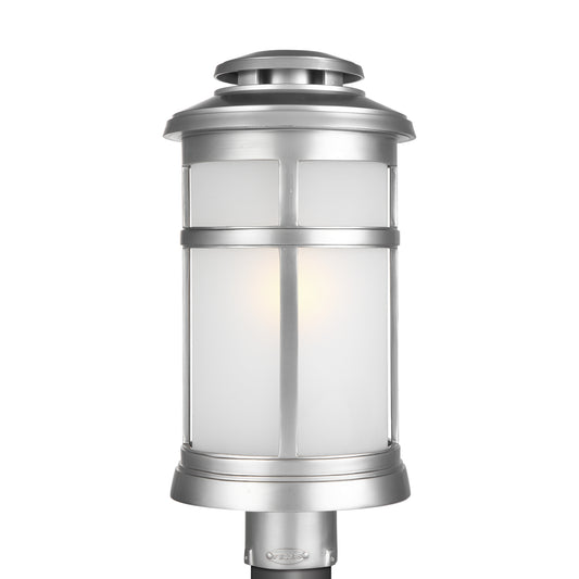 Newport One Light Post Lantern in Painted Brushed Steel