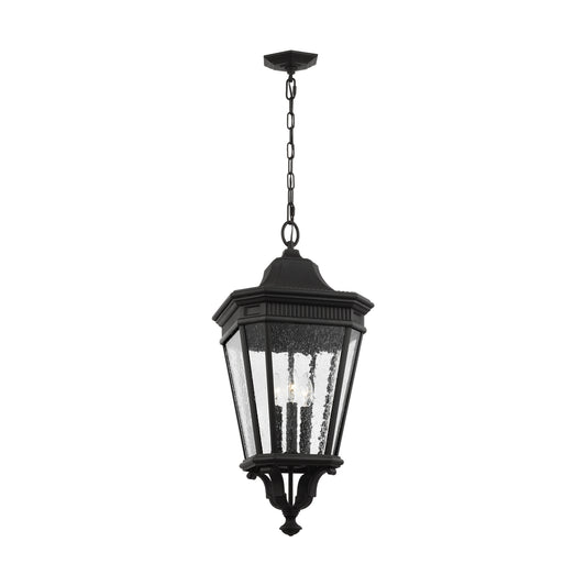 Cotswold Lane Three Light Hanging Lantern in Black